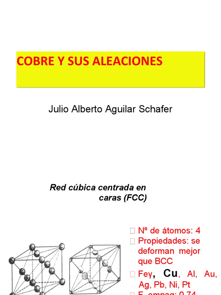Cobre y Sus Aleaciones - Metafísica L | PDF | Latón | Cobre