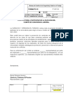 FT-SST-016 Formato Convocatoria A Participar de La Elección de Comité de Convivencia Laboral