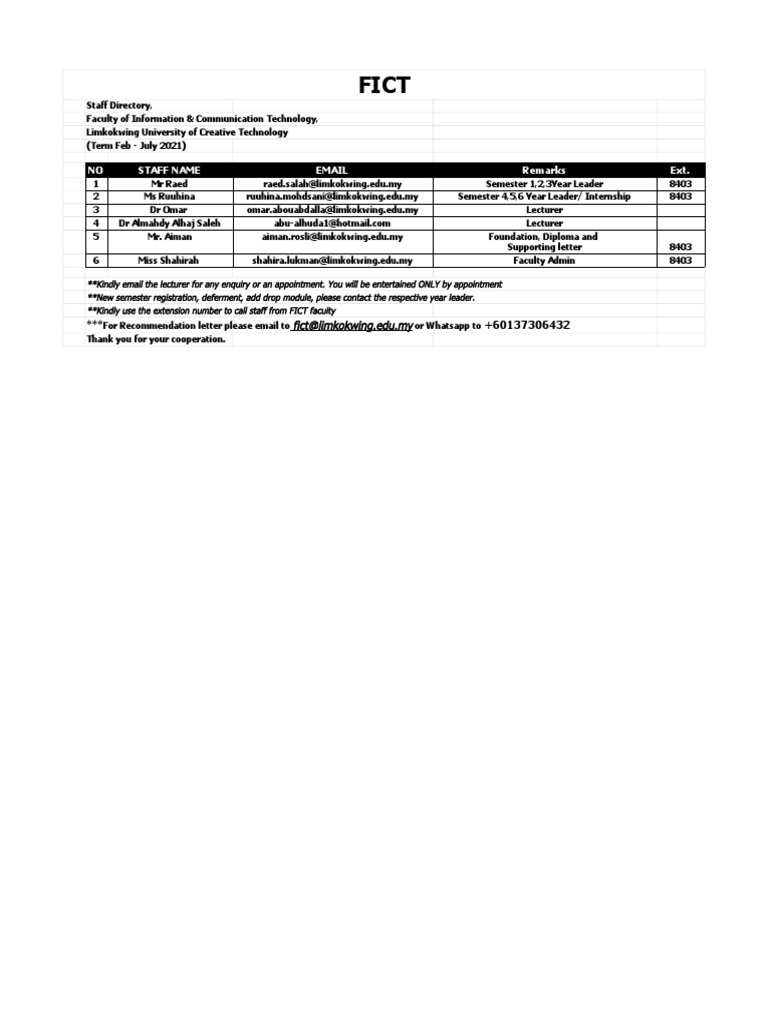 FICT Class Code Degree 2021-02foundation 2021-02diploma 2021-02 | PDF ...