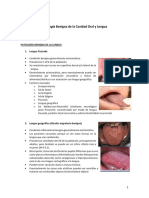 Patología Benigna de Cavidad Oral y Lengua