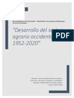 Bol"Desarrollo Del Sector Agrario Occidental 1952-2020"