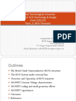 Gujarat Technological University Subject: VLSI Technology & Design Code:2161101 Topic - 3 - MOS Transistor