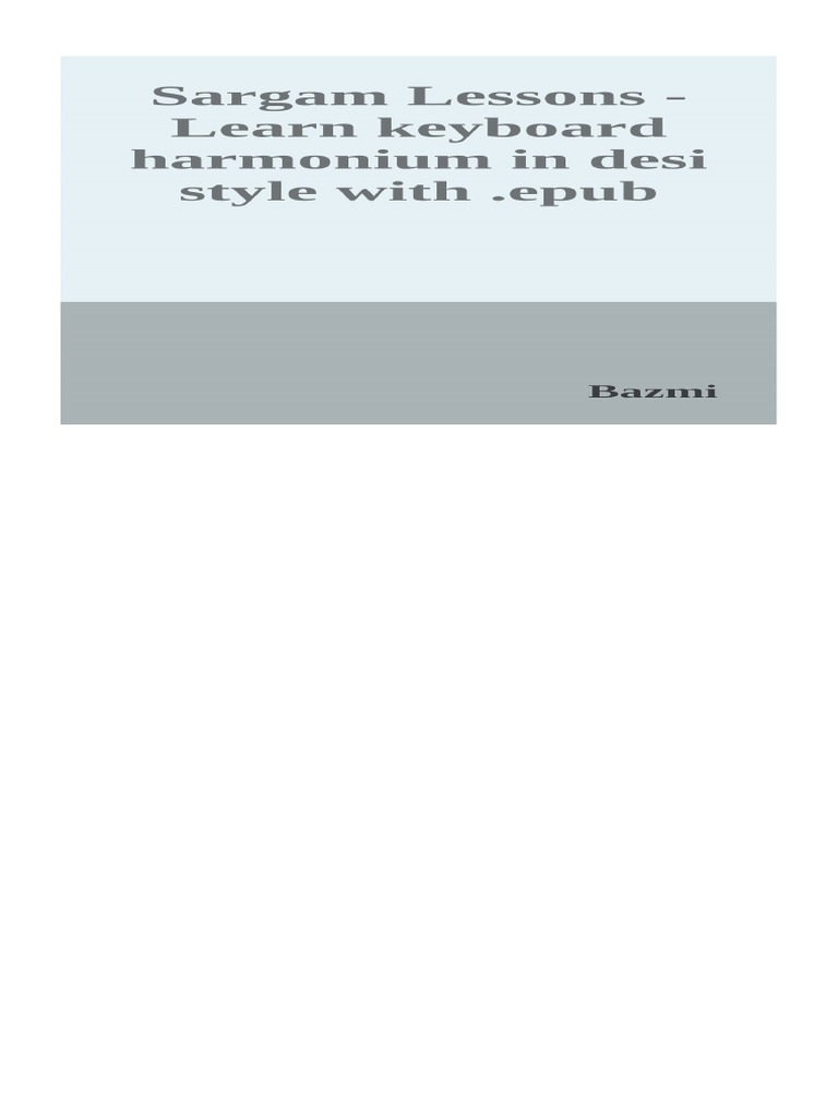 Sargam Lessons Learn Keyboard Harmonium in Desi Style With (PDFDrive