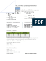 Calculo de Poblacion Por El Metodo Aritm