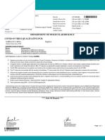 Department of Molecular Biology: Sars-Cov-2 Rna Negative