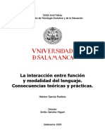 DPEE - Interaccion Entre Funcion y Modalidad Del Lenguaje