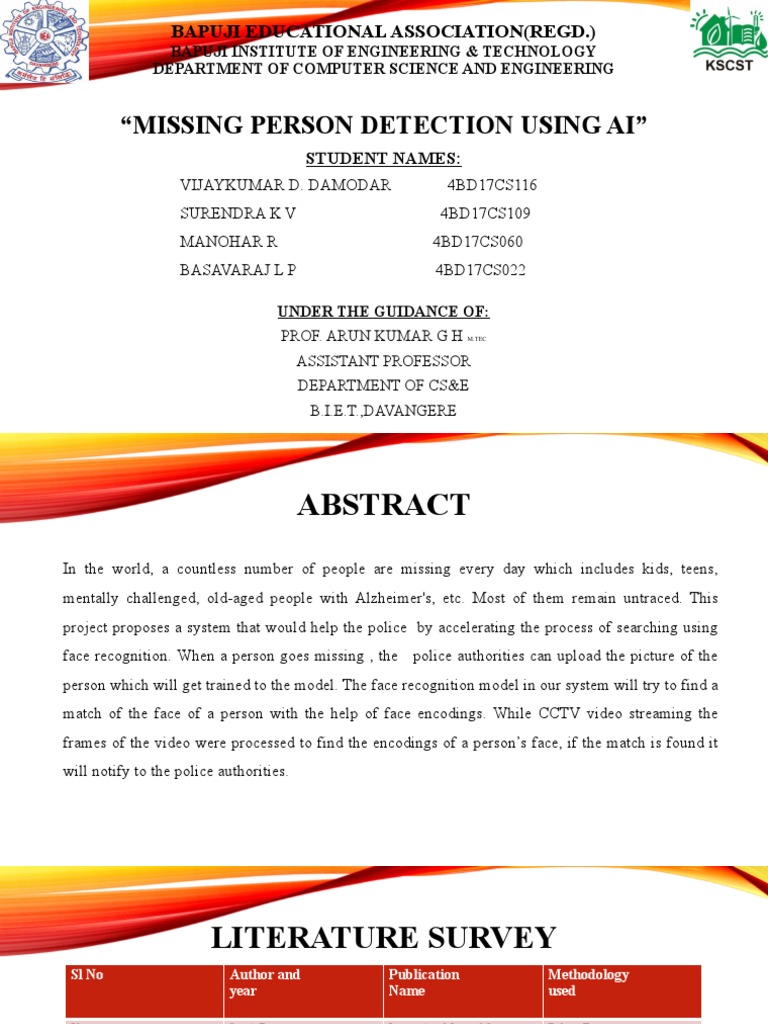 AI-Based Missing Person Detection System | PDF | Closed Circuit ...