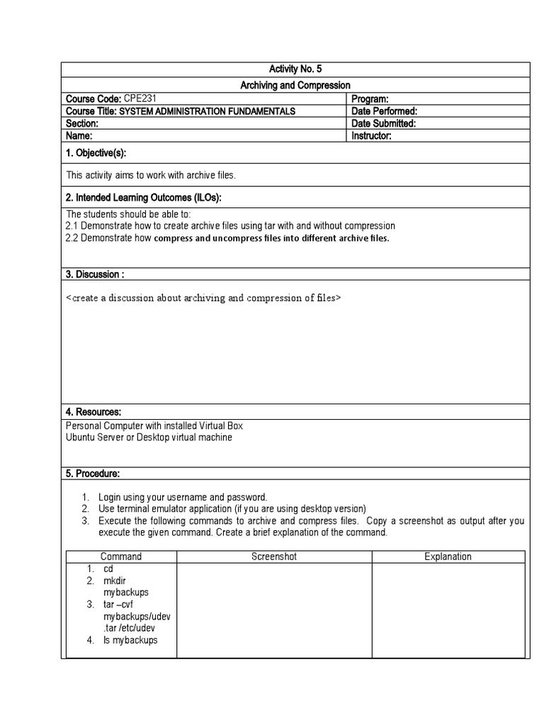 Archiving and Compression in Linux | PDF | Zip (File Format ...