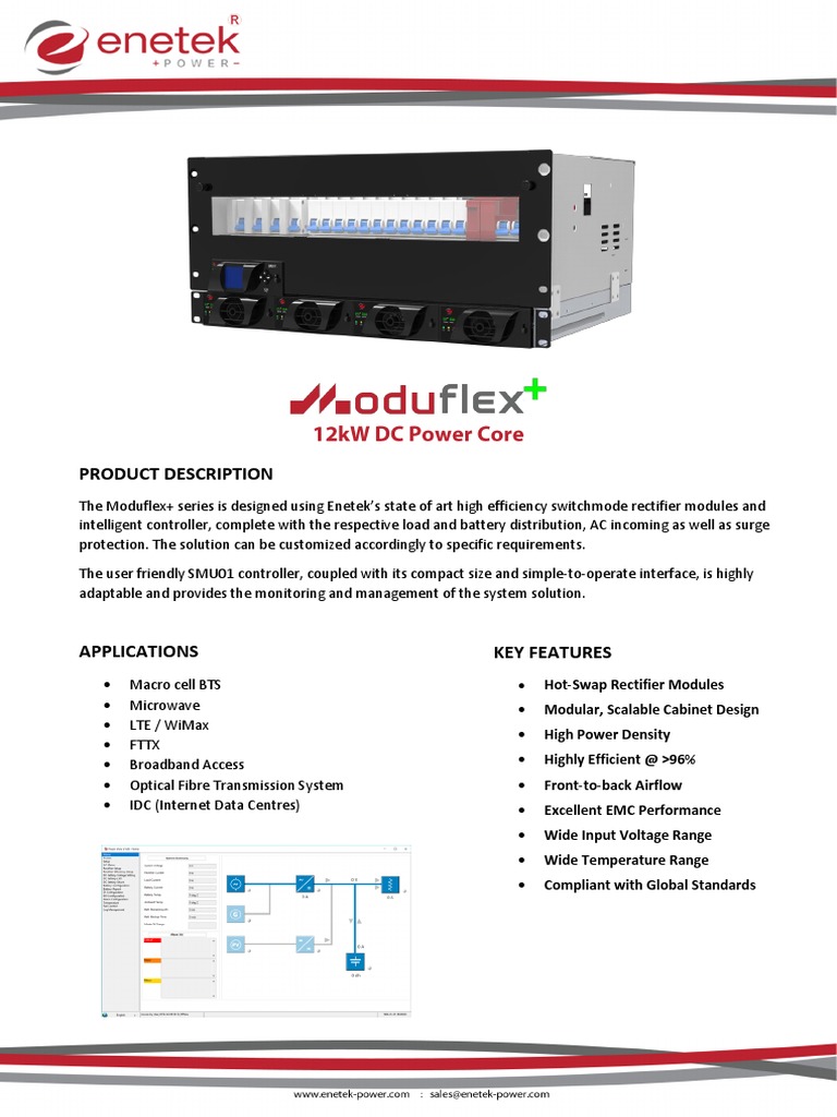 Enetek 12kW DC Power Core Overview | PDF | Rectifier | Manufactured Goods