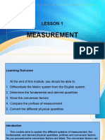 Metric and English Measurement Conversion