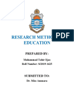 Research Method in Education: Prepared by