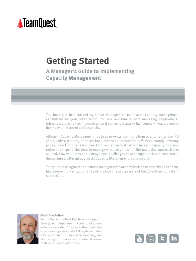 Getting Started: A Manager's Guide To Implementing Capacity Management ...