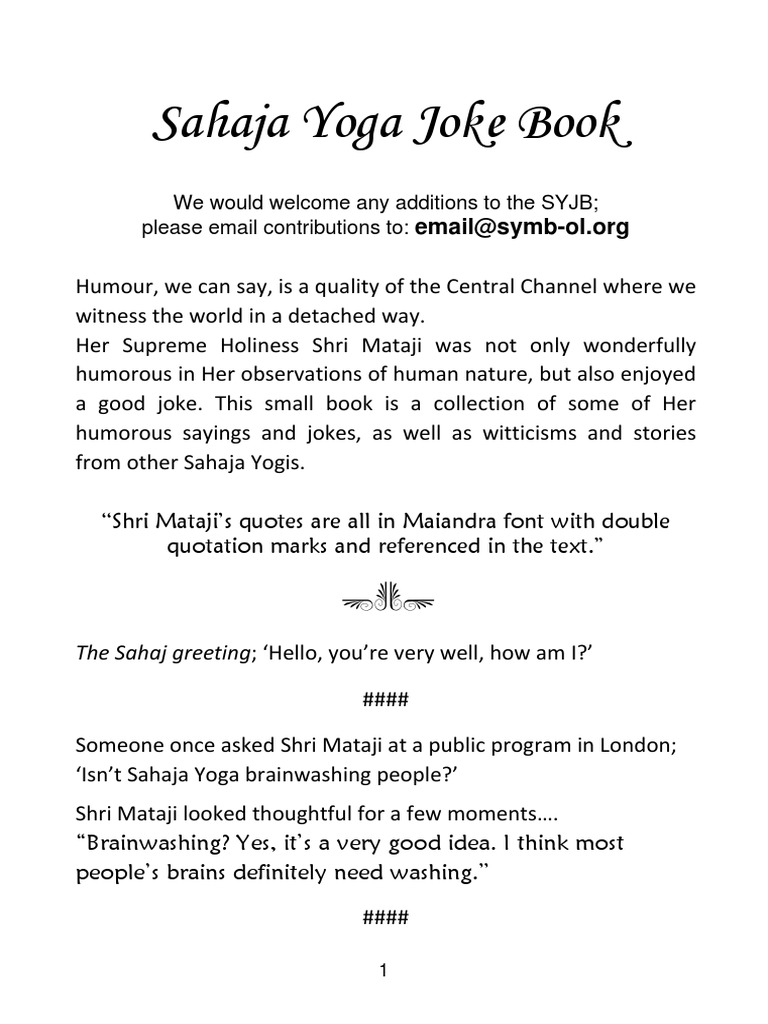 Sahaja Yoga Humour Collection | PDF | Seven Deadly Sins | Christianity, image size:768x1024