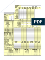 Rolemaster - Character Generation Sheet