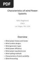 Characteristics of Wind Power Systems: Yahia Baghzouz Unlv Las Vegas, NV, USA