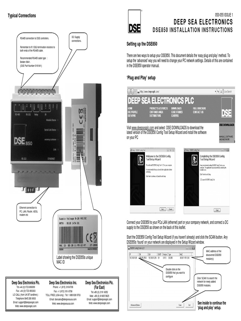 DSE850 Installation Guide | PDF | Local Area Network | World Wide Web
