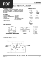 Dual Operational Amplifier: NJM4565D, NJM4565M, NJM4565E, NJM4565V NJM4565L