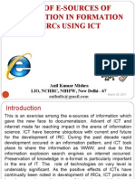 Role of E-sources of Information in Formation of IRC Using ICT - Anil Mishra