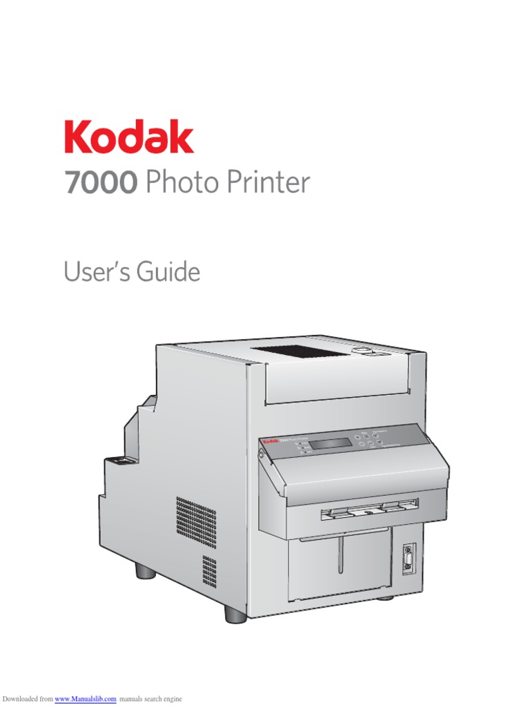 KODAK 7000 Photo Printer Downloaded From Manuals Search Engine PDF