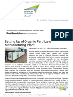 Setting Up of Organic Fertilizers Manufacturing Plant - TechSci Research