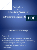 Applications of Ed Psy in Instructional Design