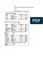 Compute The Areas, Total Room Absorption and Noise Reduction (Numbers in Red Square.)