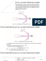 Force Exerted by Jet On Curved Stationary Plate