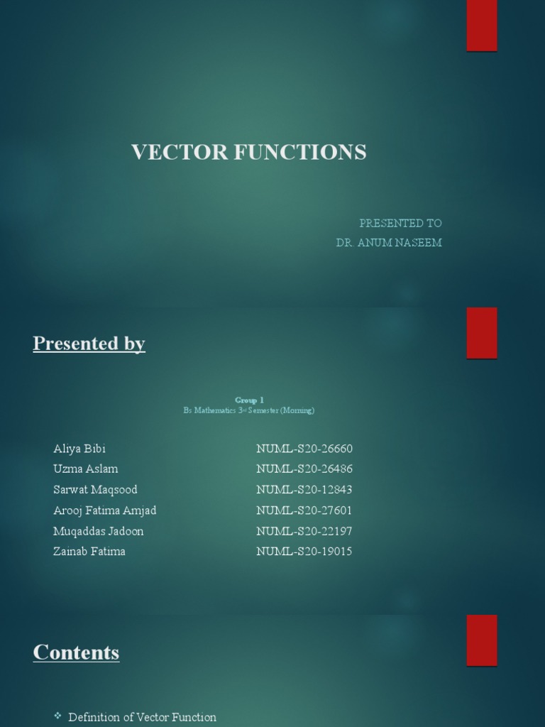 Derivatives and Integrals of Vector Functions | PDF | Derivative | Integral