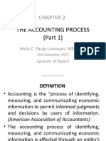 Accounting Process and Journal Entries