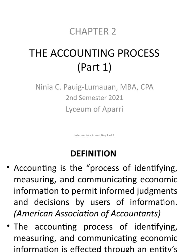 Understanding the Accounting Process | PDF | Debits And Credits ...