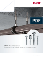 Ejot Concrete Screws: ETA-approved Concrete Screws For Cracked and Non-Cracked Concrete