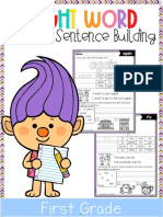 Fluency Sentence Building: First Grade