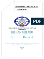 Birhan Melaku ID - 1601/10: Arba Minch University Institute of Technology