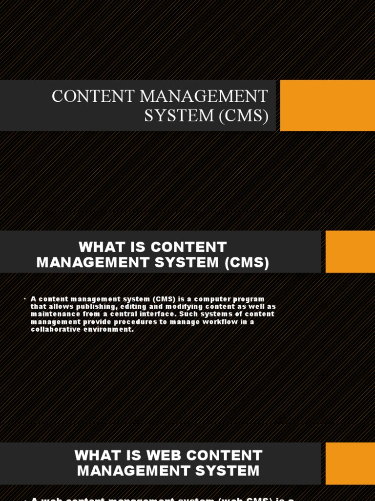 Content Management System Cms Pdf World Wide Web Internet Web