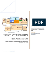 Topic V: Environmental Risk Assessment