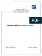 Bilingualism and Second Language Acquisition