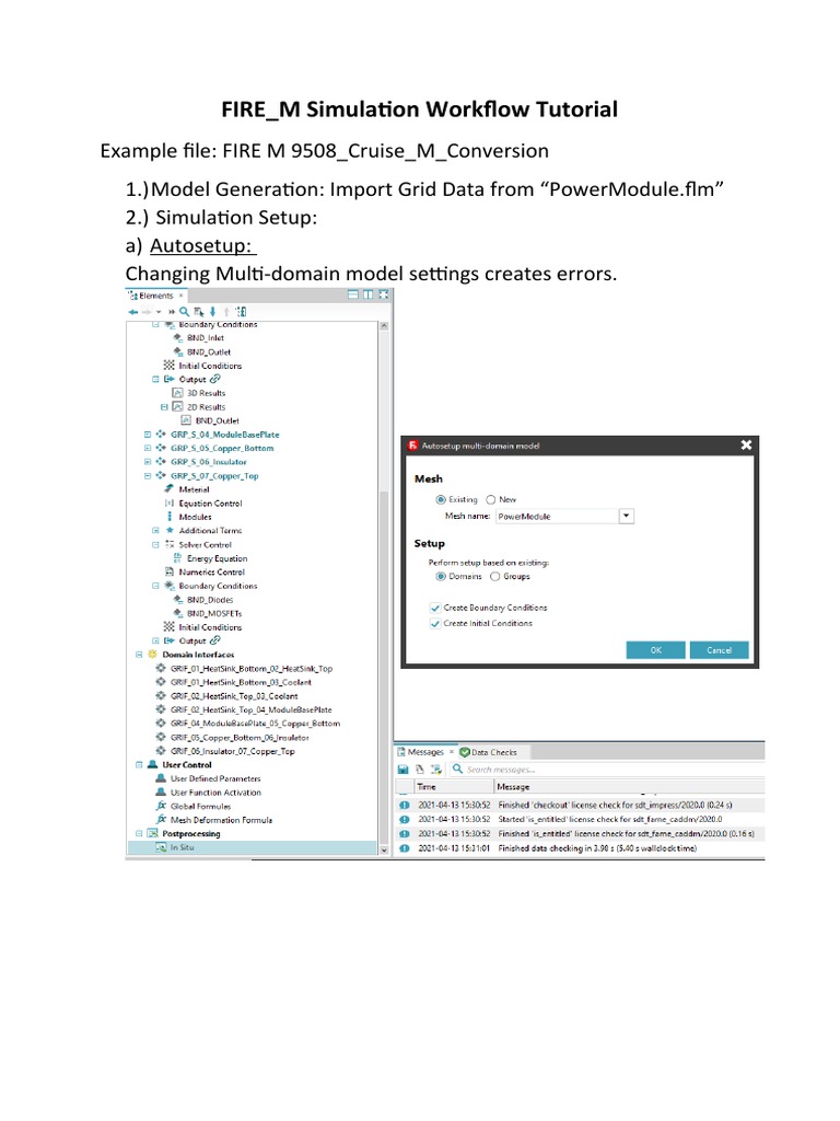 FIRE - M Simulation Workflow Tutorial | PDF