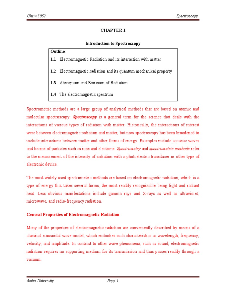 Introduction to Spectroscopy Basics | PDF | Emission Spectrum ...