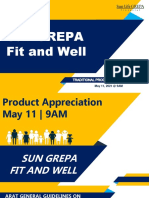 Product Appreciation Program - FIT AND WELL MAY 11
