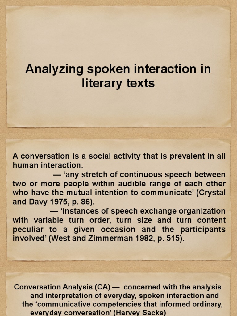 Literary Dialogue Analysis | PDF | Human Communication | Communication