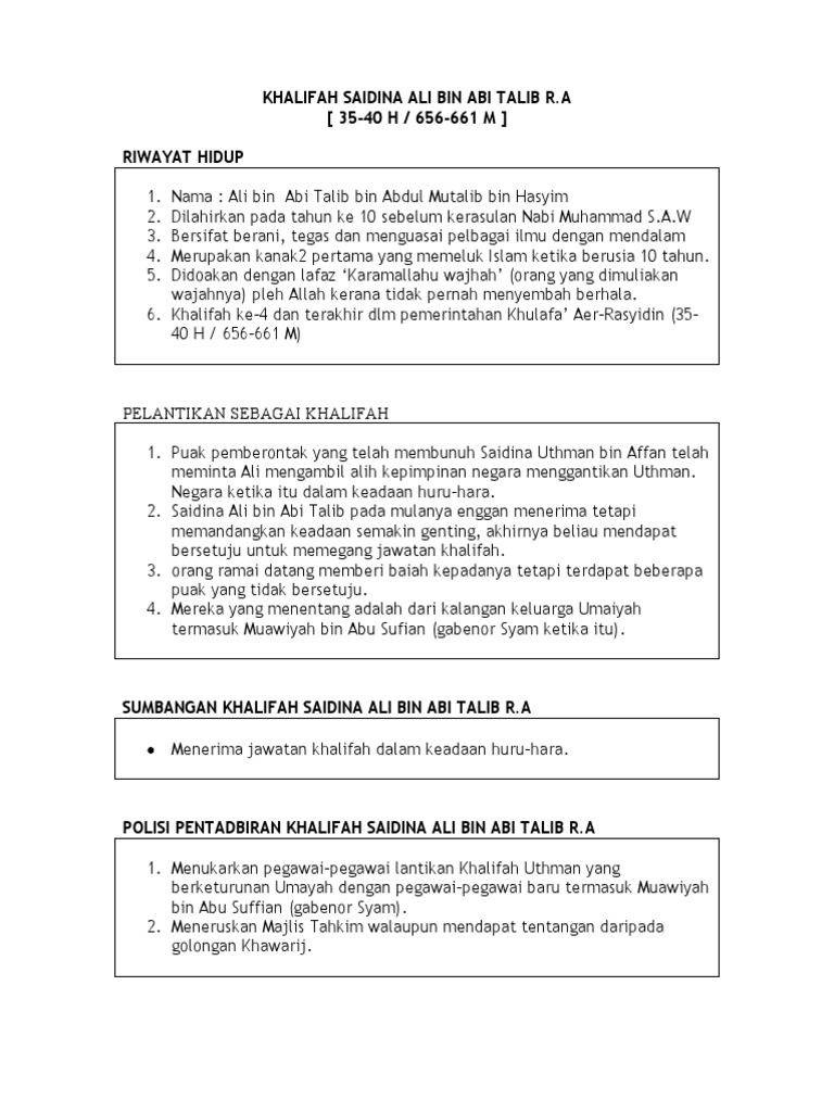 Khulafa Ar Rasyidin Pdf