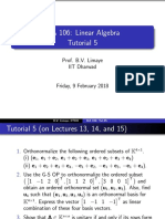 MA 106: Linear Algebra Tutorial 5: Prof. B.V. Limaye IIT Dharwad