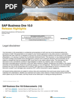 SAP Business One 10.0 Highlights