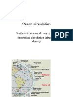 Ocean Circulation: Surface Circulation Driven by Wind Subsurface Circulation Driven by Density