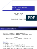 MA 106: Linear Algebra: Prof. B.V. Limaye IIT Dharwad