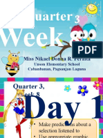 QUARTER 3, WEEK 8 ENGLISH Inkay - Peralta