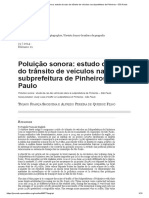 Poluição sonora_ estudo de caso do trânsito de veículos na subprefeitura de Pinheiros – São Paulo