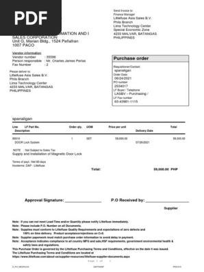 Littelfuse Purchase Order 2534017