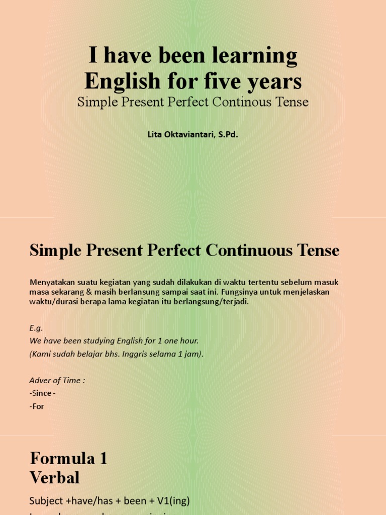 I Have Been Learning English For Five Years Pdf Adverb Human Communication