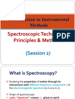 Introduction To Instrumental Methods: Spectroscopic Techniques-Principles & Methods